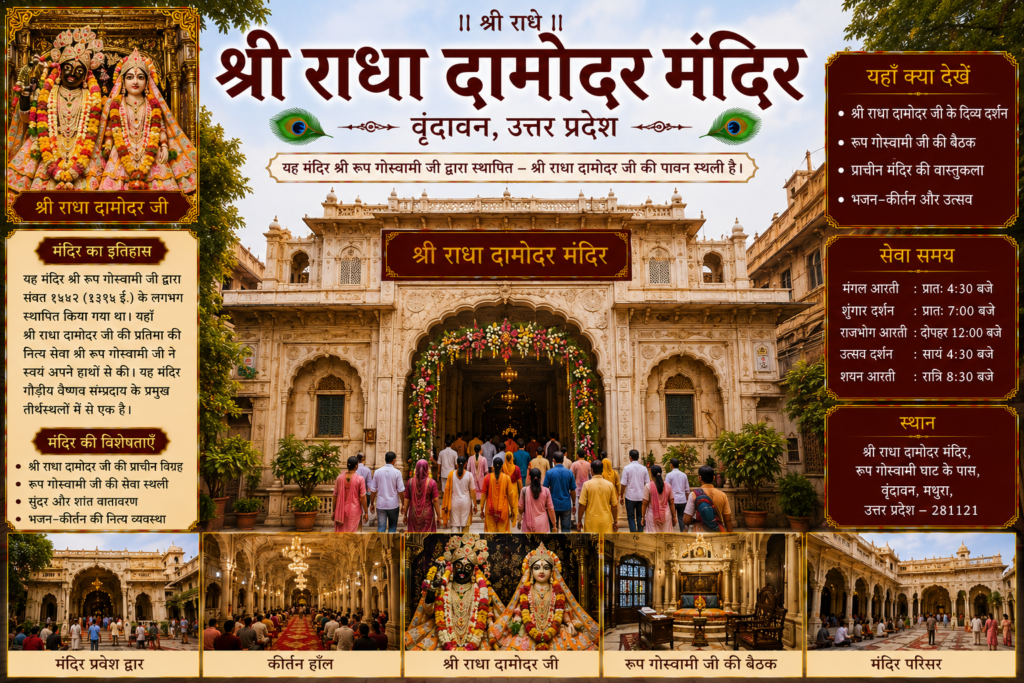 About Radha Damodar Temple Vrindavan
