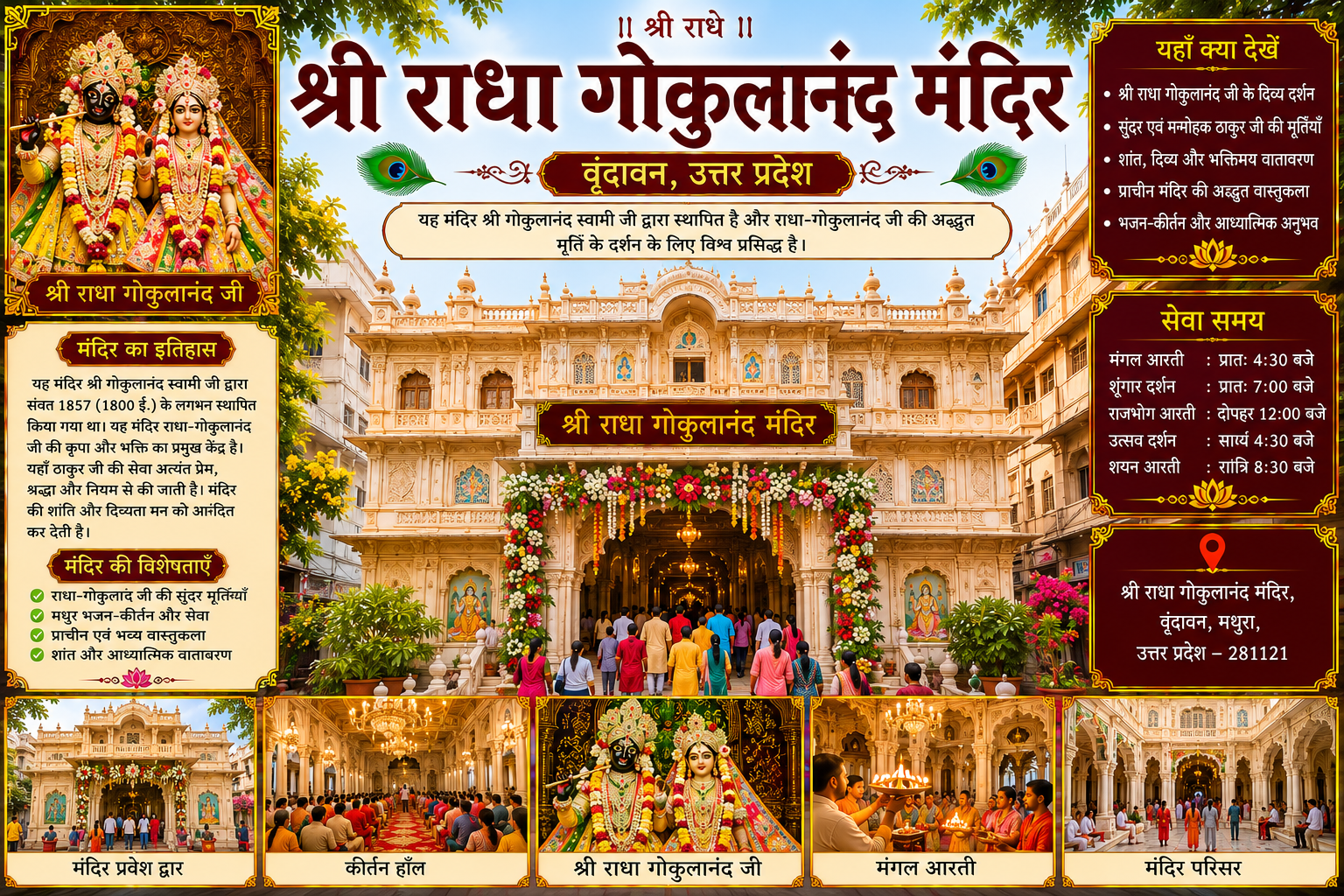 About Radha Gokulananda Temple Vrindavan